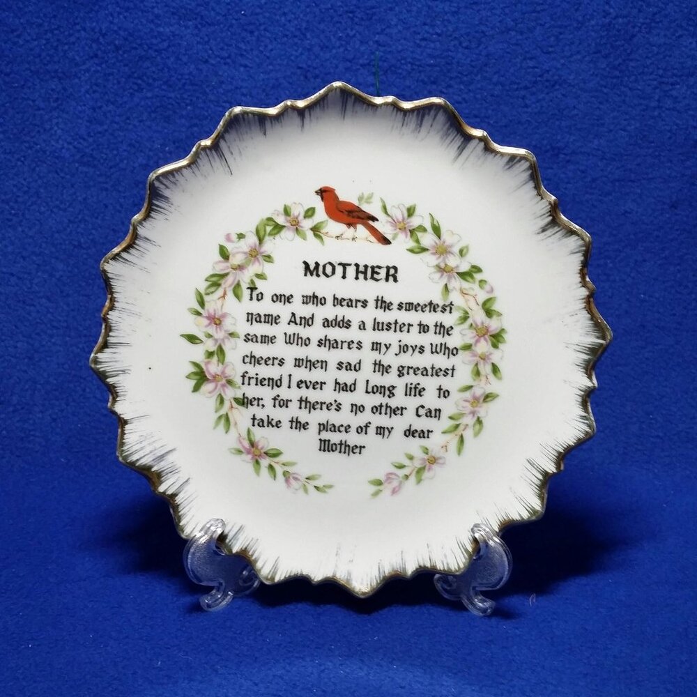 Mother Wall Hanging Decorative Plate Vintage Decorative Plate 1960's Granny Core